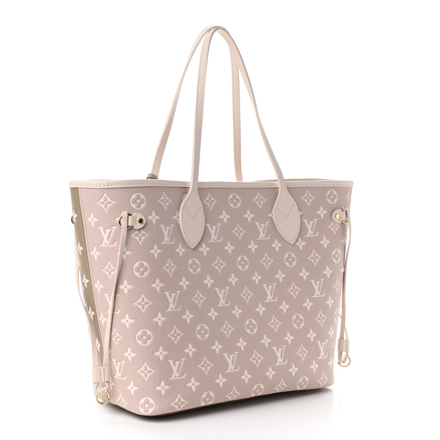 Louis Vuitton Empreinte Monogram Spring In The City Neverfull MM Kaki Beige Cream 4 of 11