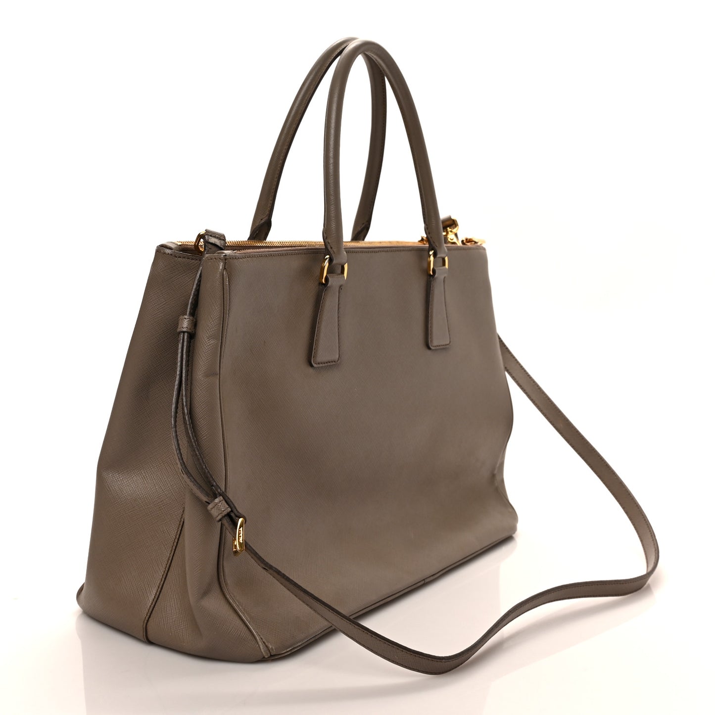 Saffiano Medium Galleria Double Zip Tote Pomice