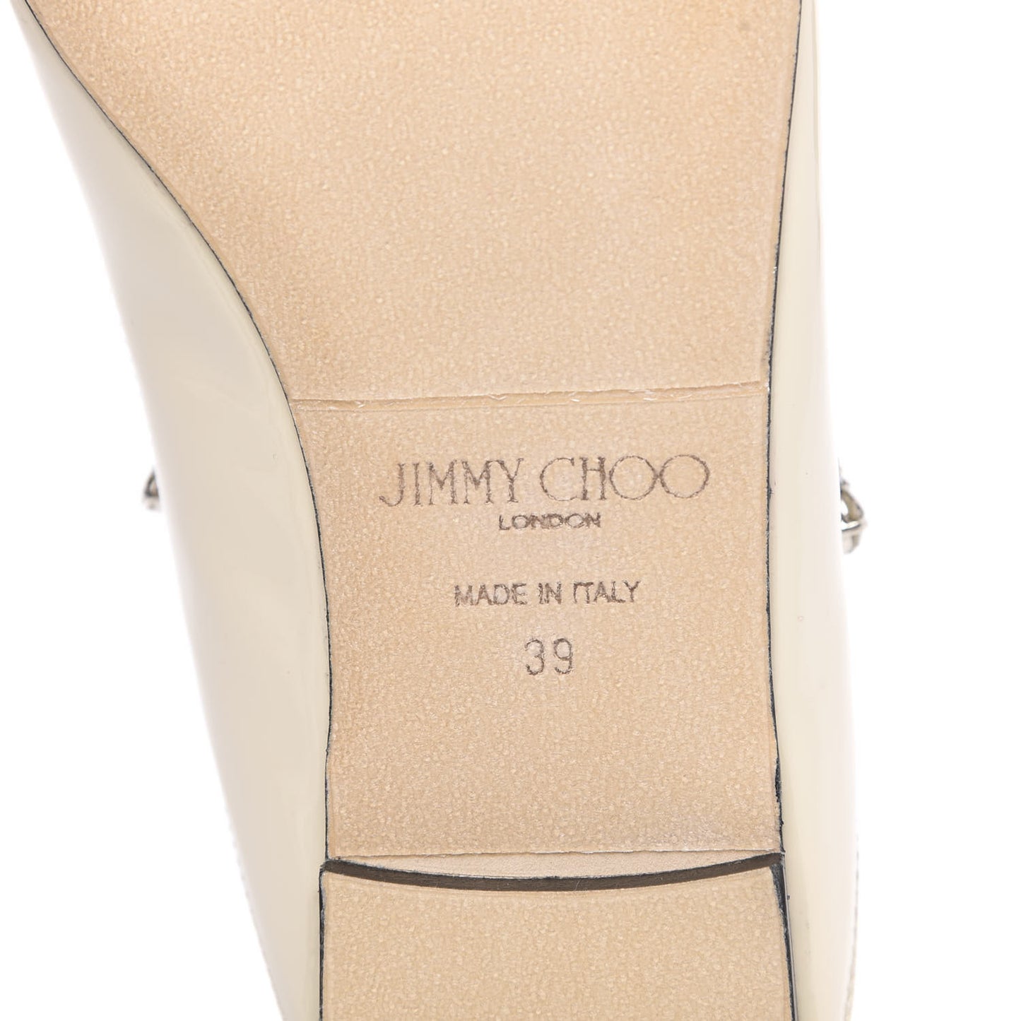 Patent Crystal Bing Mule Flats 39 Ivory