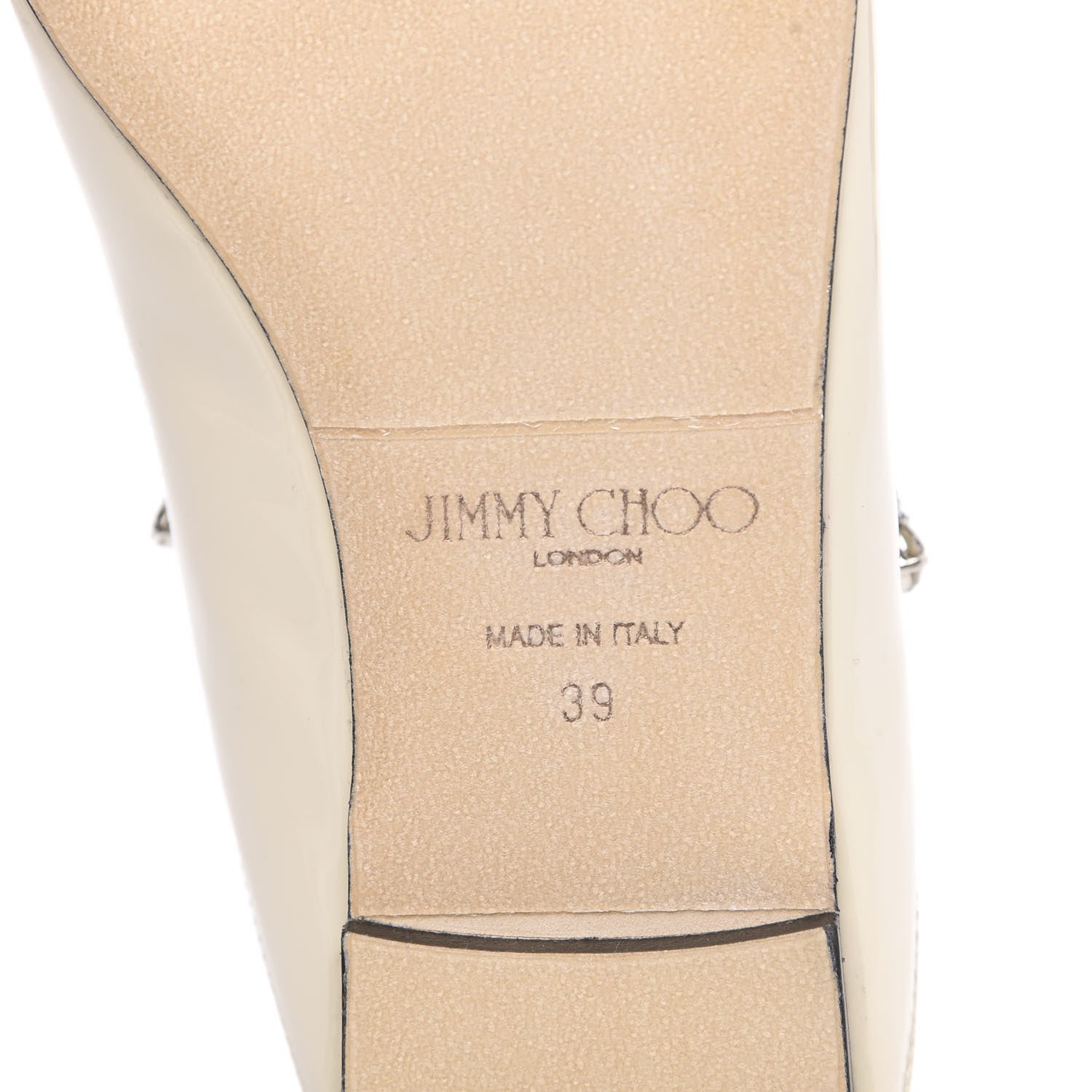 Jimmy Choo Patent Crystal Bing Mule Flats 39 Ivory 7 of 7