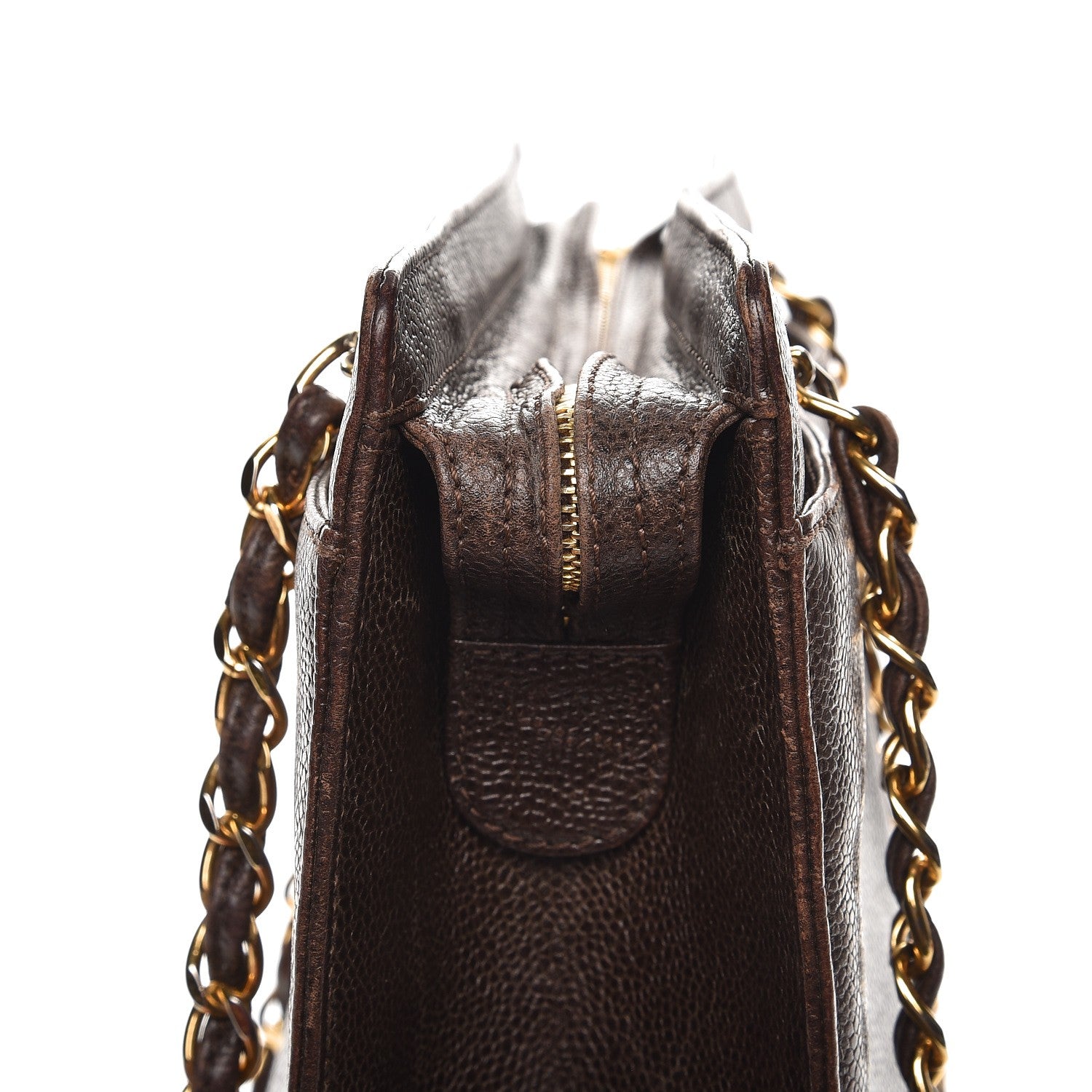 Chanel Caviar Shoulder Bag Brown 10 of 18