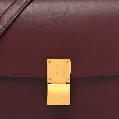 Celine Box Calfskin Medium Classic Box Flap Bag Burgundy 9 of 15
