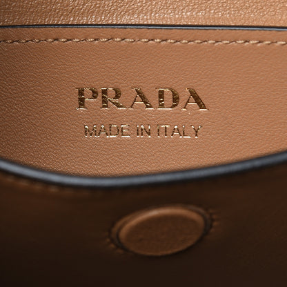 Prada Saffiano Cuir Small Bi-Color Double Bag Black Sabbia 6 of 10