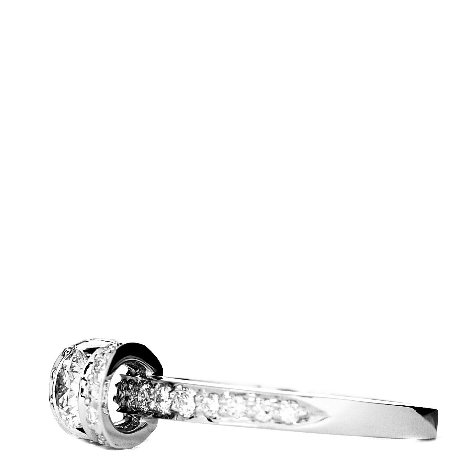 Tiffany Platinum Diamond .45ct Ribbon Engagement Ring 51/5.75 3 of 6