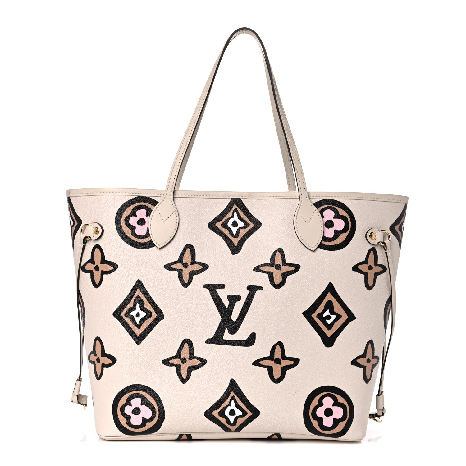 Louis Vuitton Monogram Giant Wild At Heart Neverfull MM Creme 3 of 11