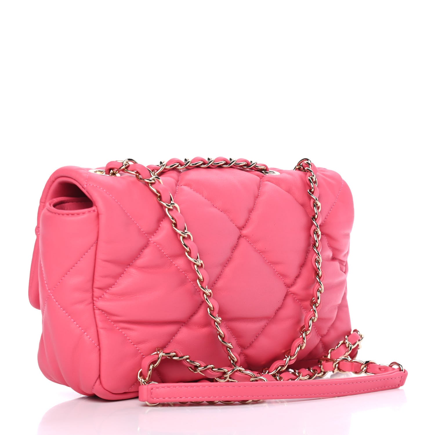 Chanel Calfskin Quilted Medium Bubbly Flap Pink 3 of 8
