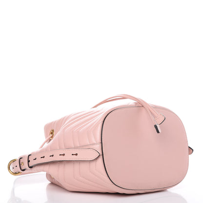 Gucci Calfskin Matelasse Sylvie Web GG Marmont Bucket Bag Perfect Pink 4 of 9
