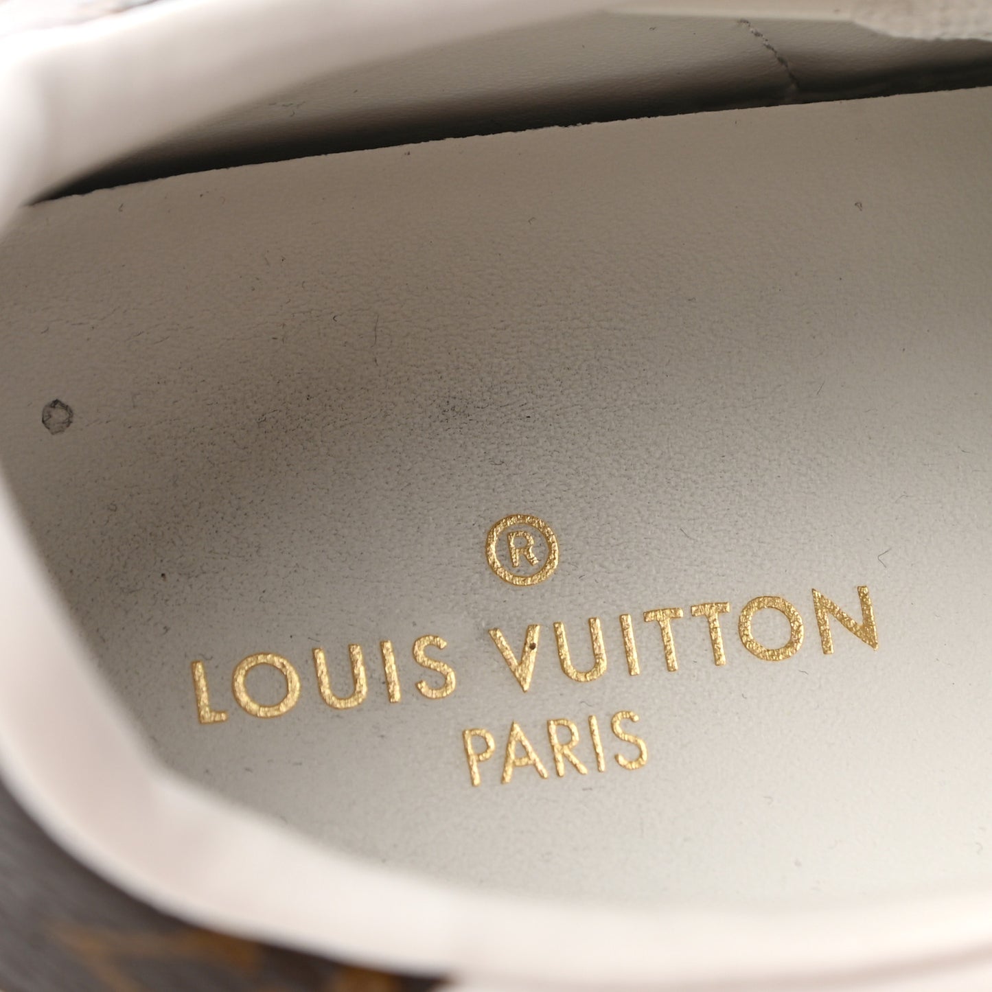 Lambskin Monogram Time Out Sneakers 37.5 White Light Blue