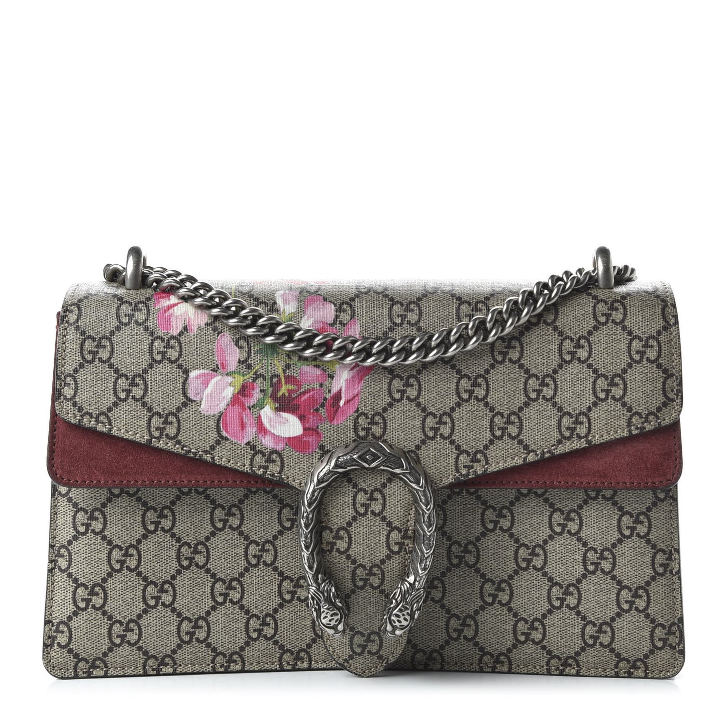 GG Supreme Monogram Blooms Small Dionysus Shoulder Bag Beige Multicolor Dry Rose