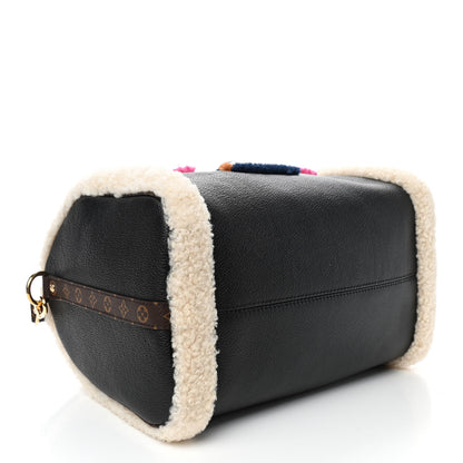 Louis Vuitton Calfskin Monogram Teddy Speedy Bandouliere 30 Black 4 of 9