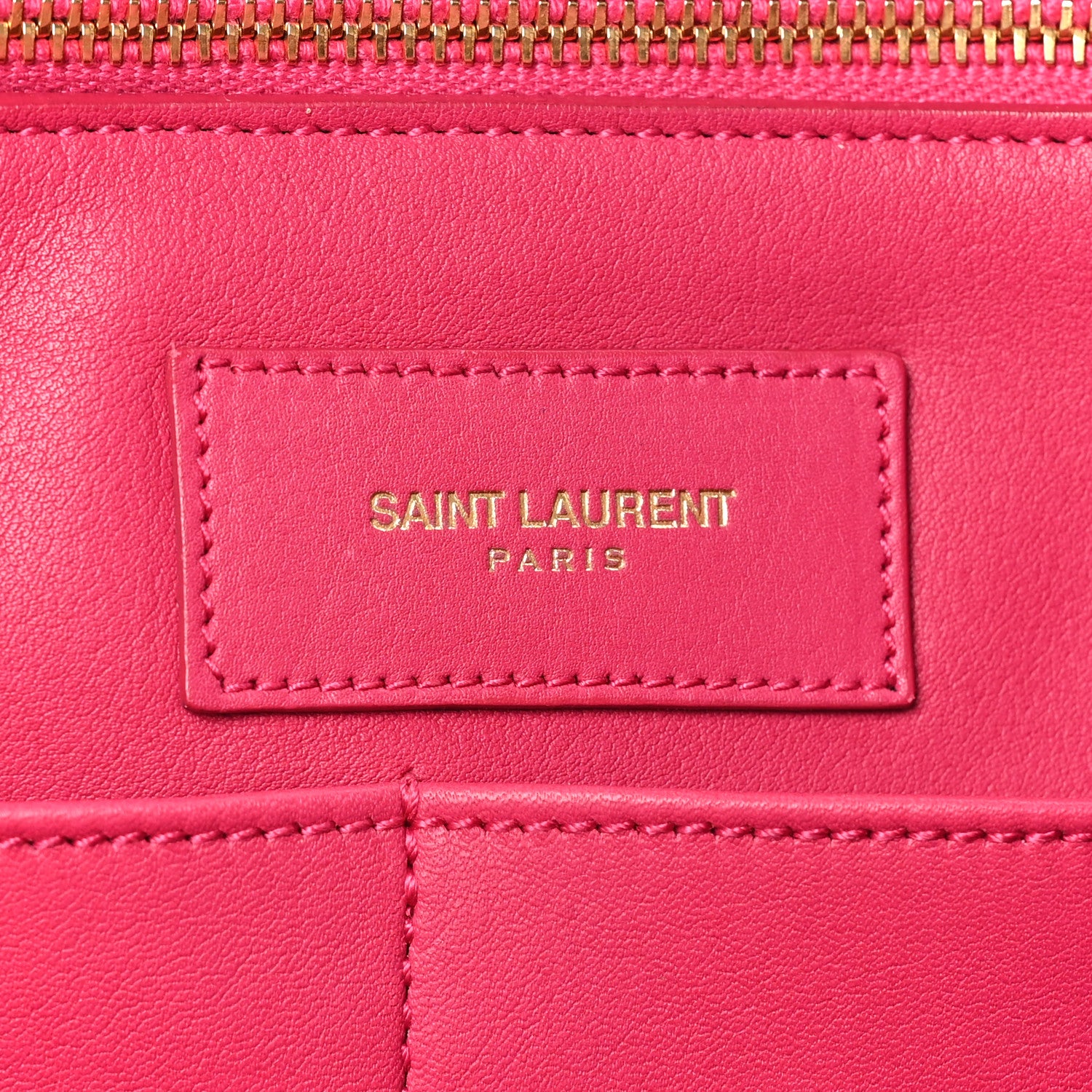 Saint Laurent Calfskin Large Classic Y Cabas Fuchsia 5 of 10