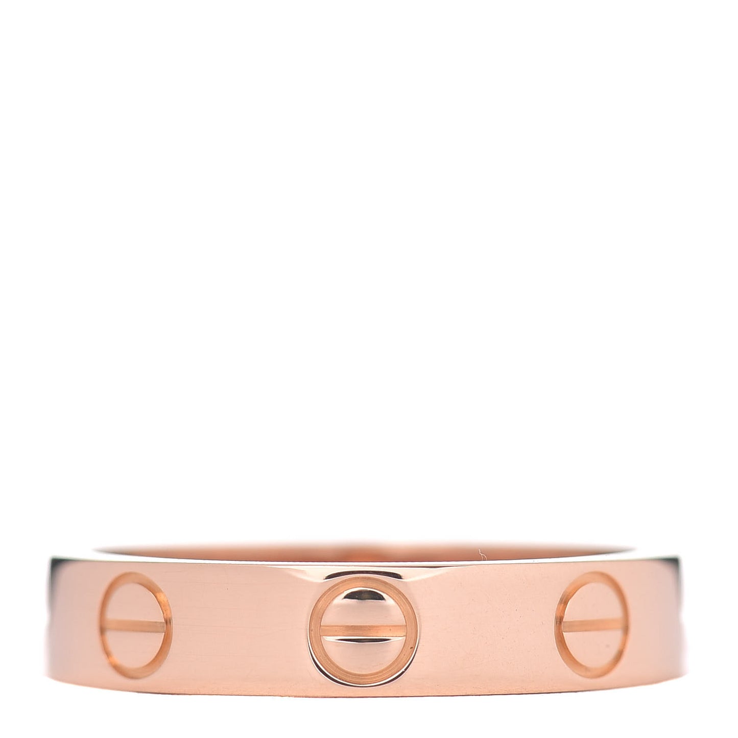 18K Pink Gold 3.5mm LOVE Wedding Band Ring 48 4.5