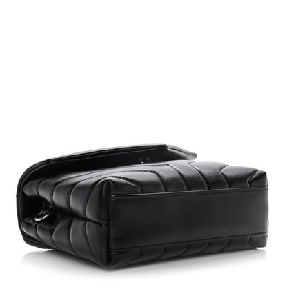 Saint Laurent Calfskin Y Quilted Monogram Toy Loulou Crossbody Bag Black 4 of 18