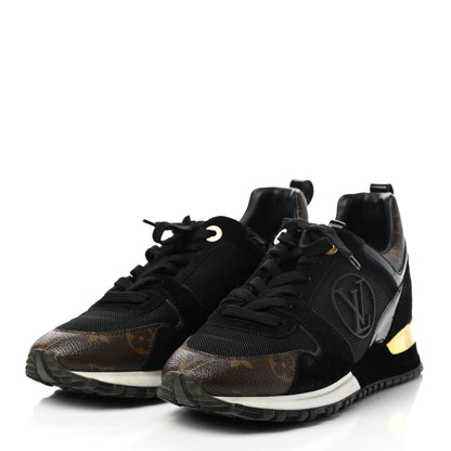 Louis Vuitton Suede Monogram Run Away Sneakers 37 Black 3 of 8