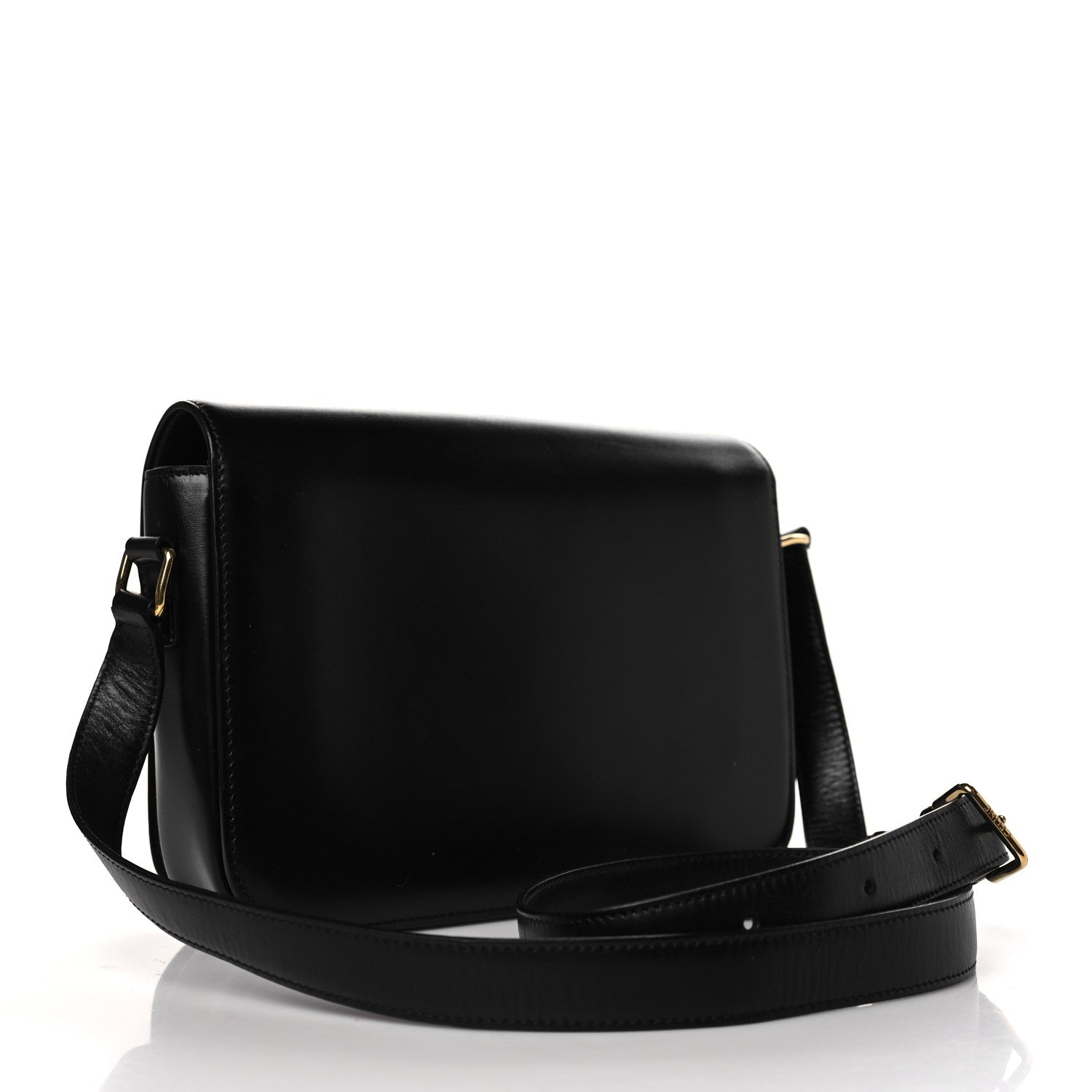 Celine Shiny Calfskin Medium Triomphe Black 3 of 10
