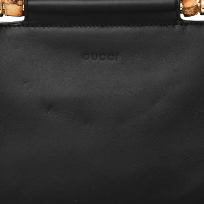 Gucci Nappa Bamboo Small Nymphaea Top Handle Bag Black 7 of 10