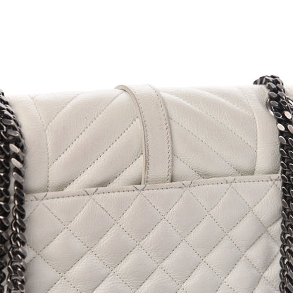 Saint Laurent Sheepskin Medium Tri-Quilt College Monogram Satchel Porcellana 11 of 12