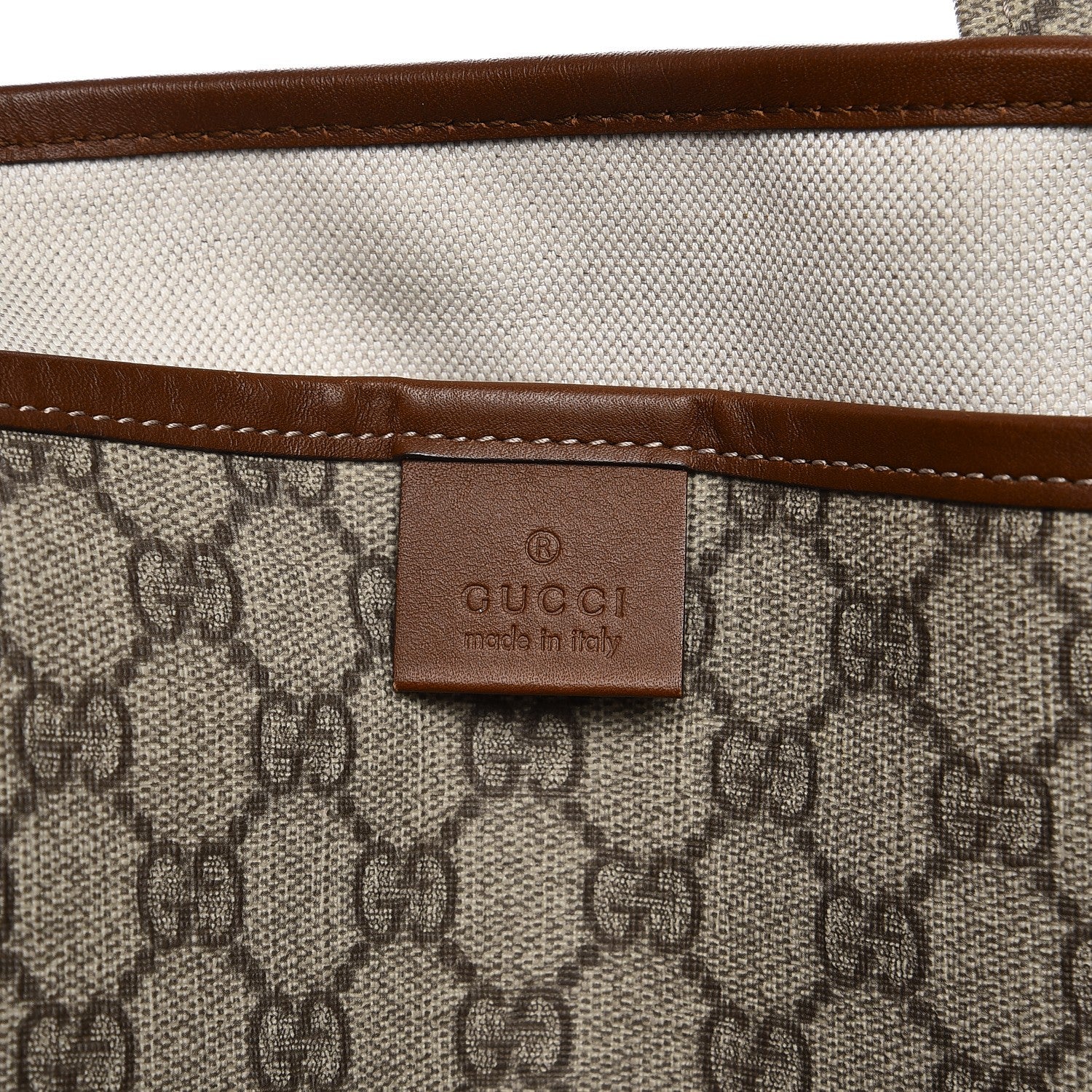 Gucci GG Plus Monogram Large Signature Web Loop Tote Brown 6 of 12
