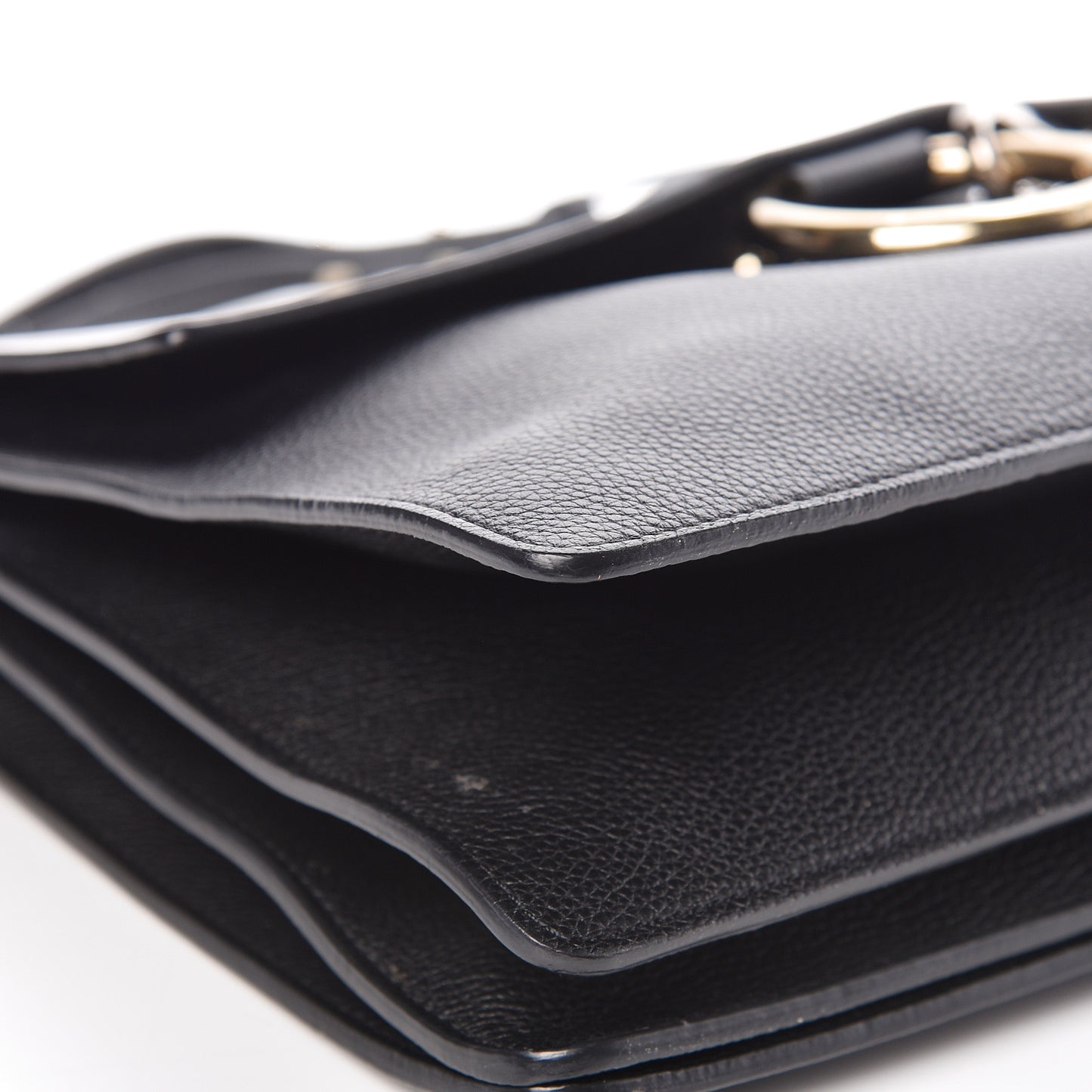 Calfskin Medium Faye Shoulder Bag Black