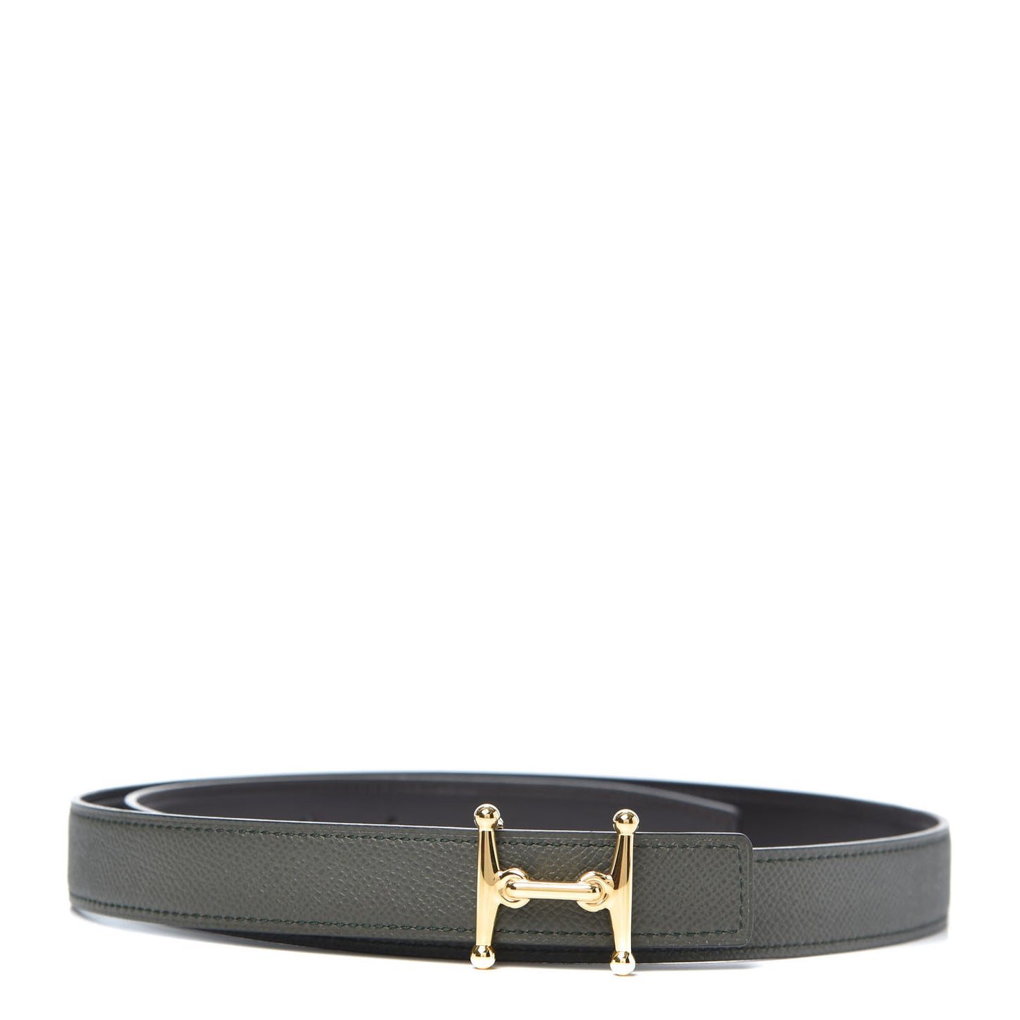Epsom Swift 24mm Mors H Belt 90 Vert Olive Chocolate