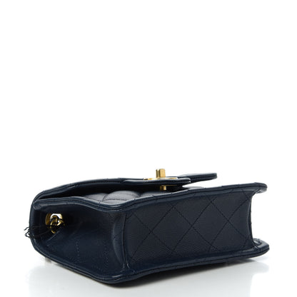 Chanel Caviar Quilted Mini Sweet Classic Flap Navy Blue 4 of 10