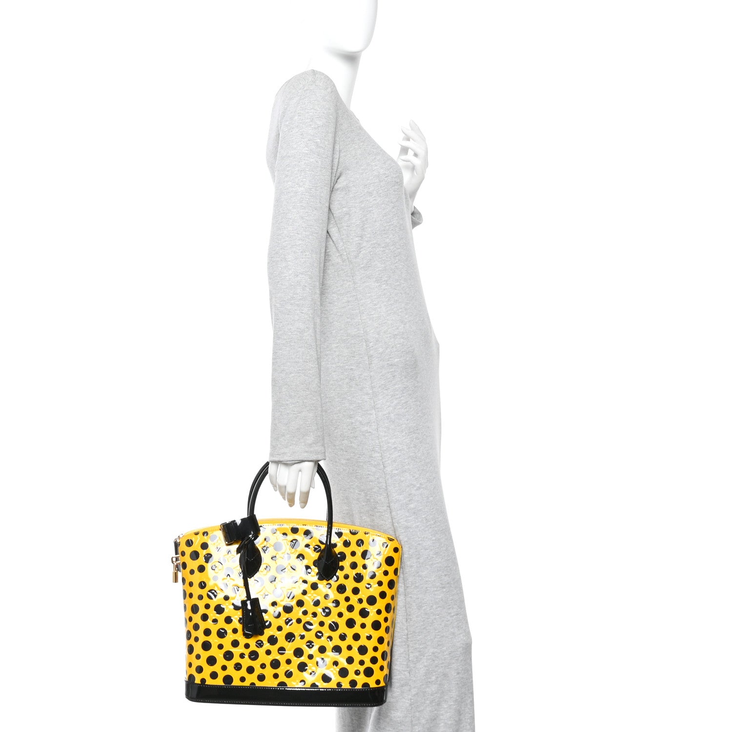 Louis Vuitton Vernis Kusama Infinity Dots Lockit MM Yellow 1876847