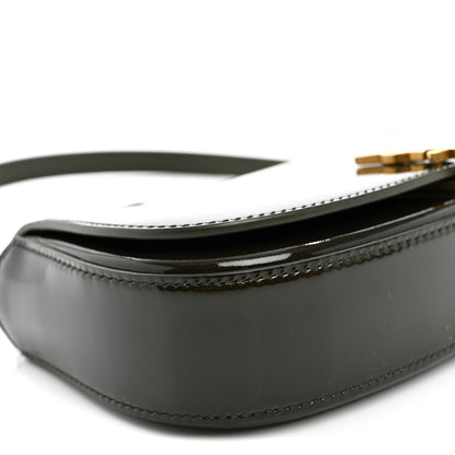 Saint Laurent Patent Calfskin Mini Voltaire Shoulder Bag Dark Vineyard Green 8 of 9