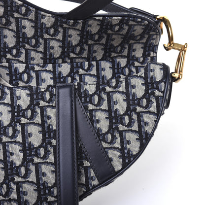 Christian Dior Oblique Mini Saddle Bag Blue 12 of 14