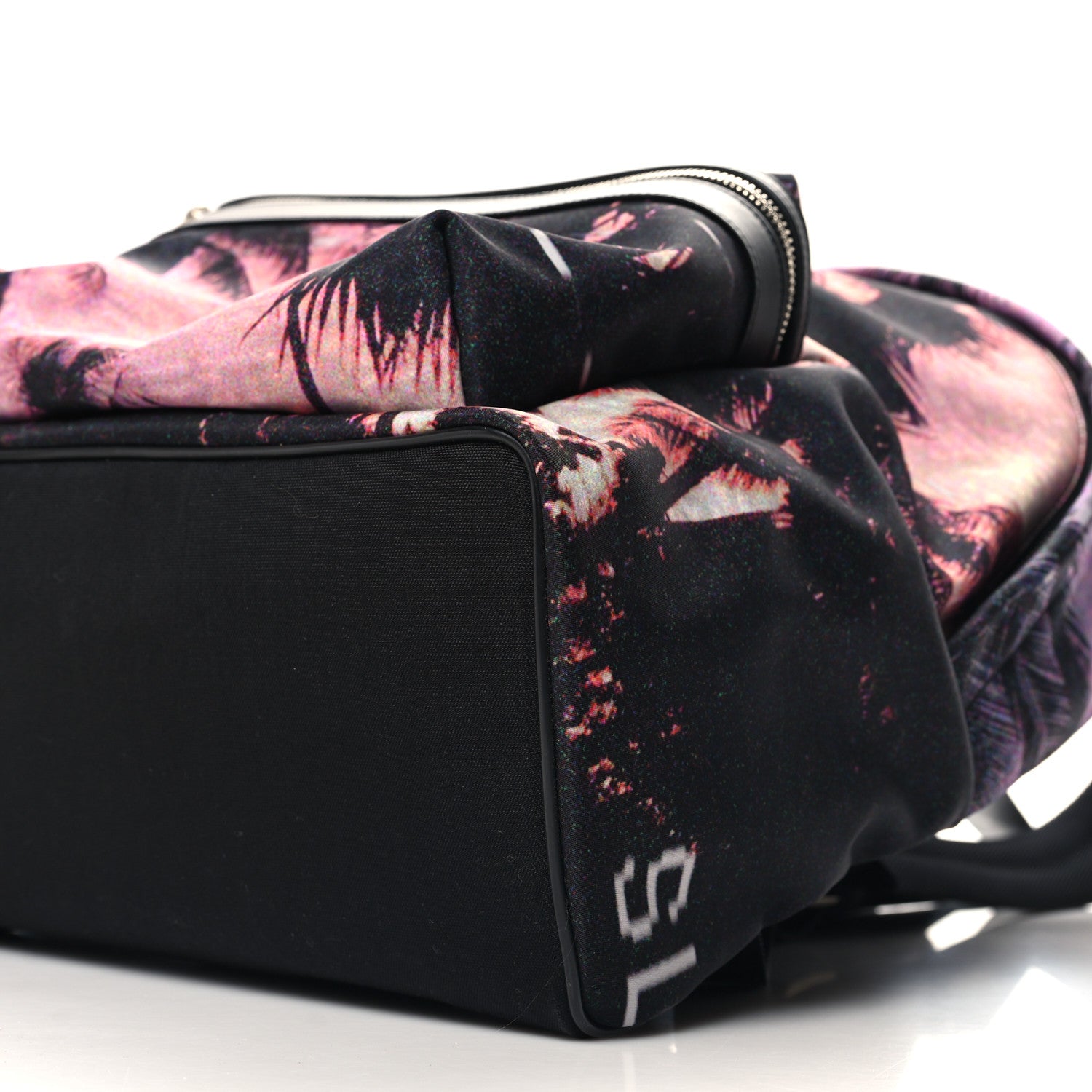 Saint Laurent Canvas Palm Tree Sunset City Backpack Violet Black 10 of 10