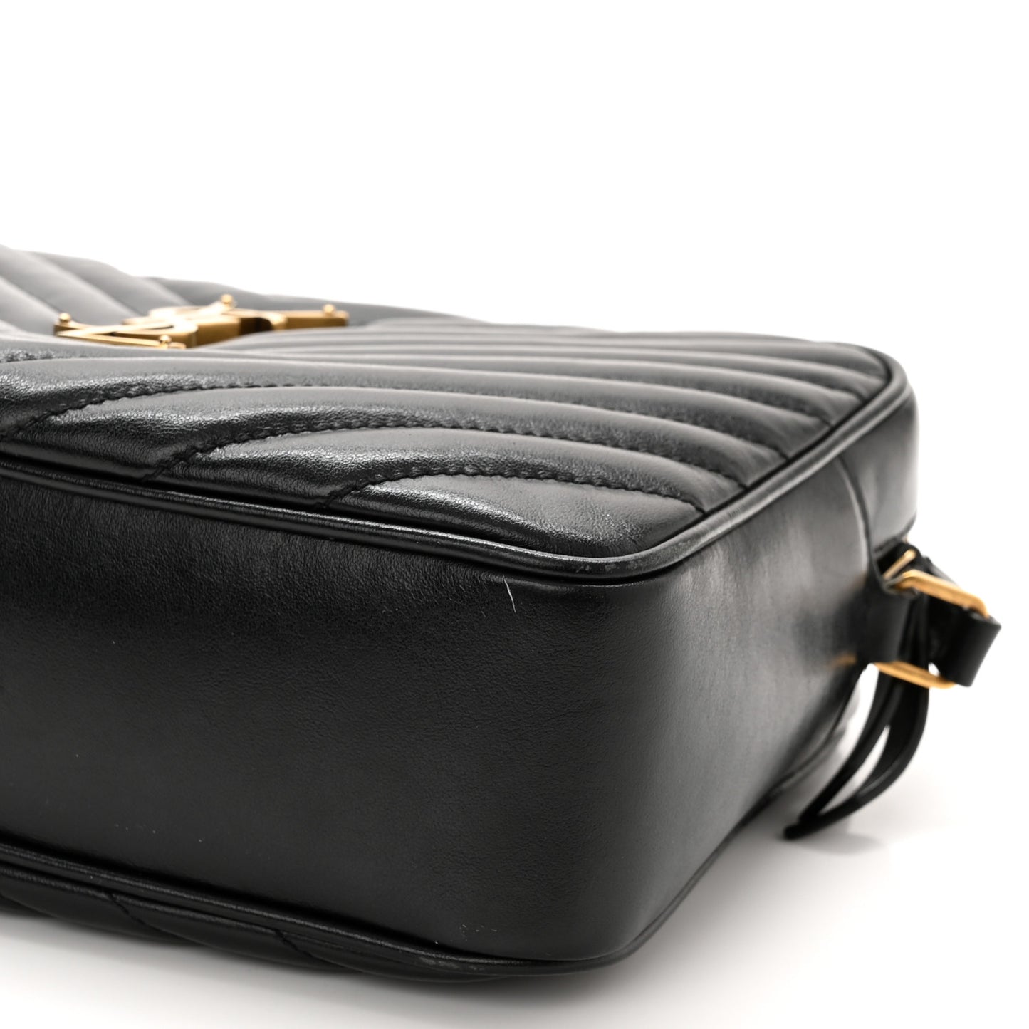 Calfskin Matelasse Monogram Lou Camera Bag Black