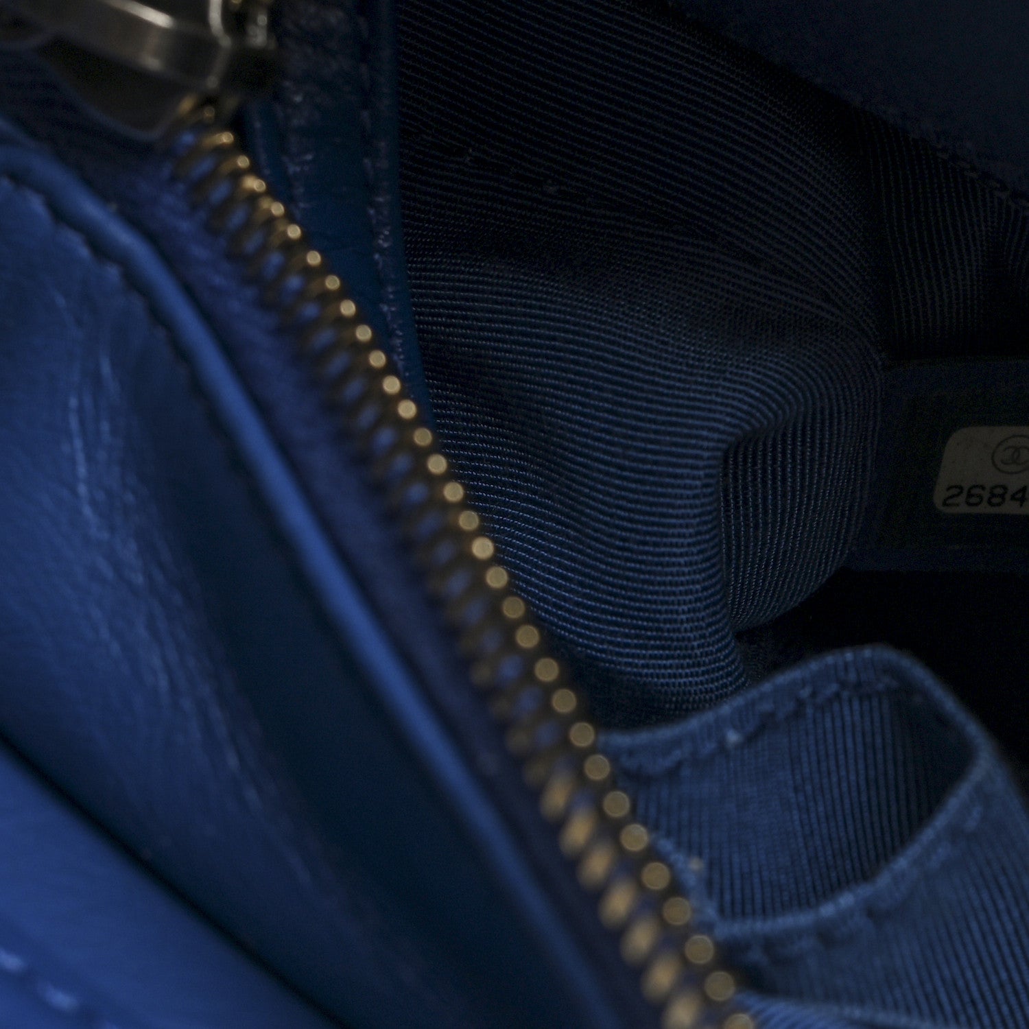 Chanel Aged Calfskin Quilted Small Gabrielle Hobo Blue 7 of 10