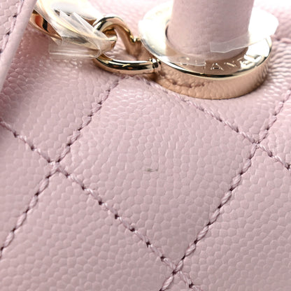 Chanel Caviar Quilted Mini Coco Handle Flap Light Pink 10 of 10