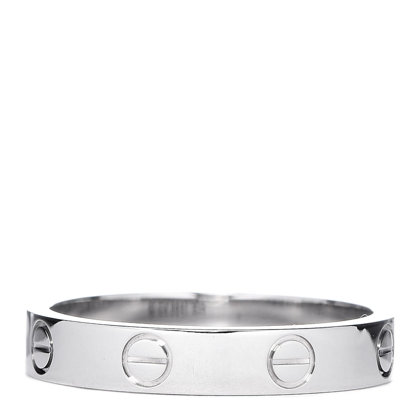 18K White Gold 3.5mm LOVE Wedding Band Ring 56 7.5