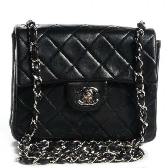 Chanel Lambskin Quilted Mini Square Flap Black 1 of 9