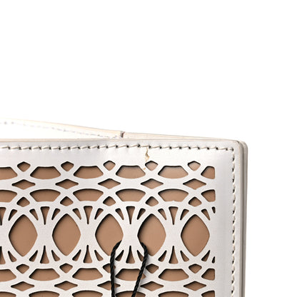 Alaia Calfskin Laser Cut Clutch White 15 of 15