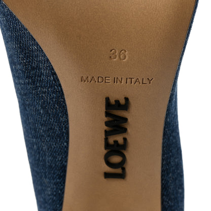 Loewe Washed Denim Toy Panta 90 Pumps 36 Blue 7 of 9
