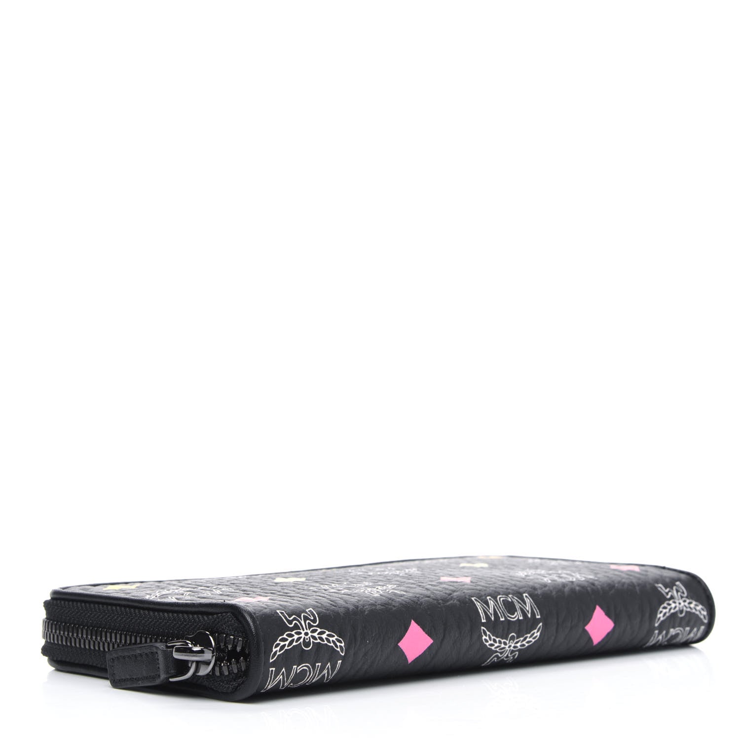 MCM Skyoptic Visetos Large Zip Around Wallet Black 4 of 4