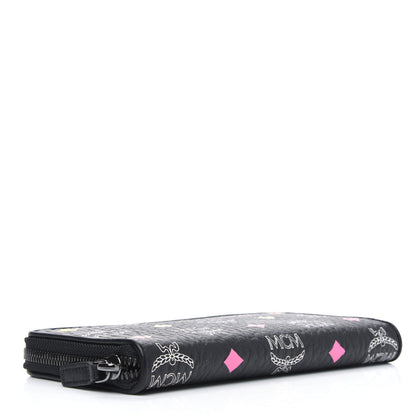 MCM Skyoptic Visetos Large Zip Around Wallet Black 4 of 4