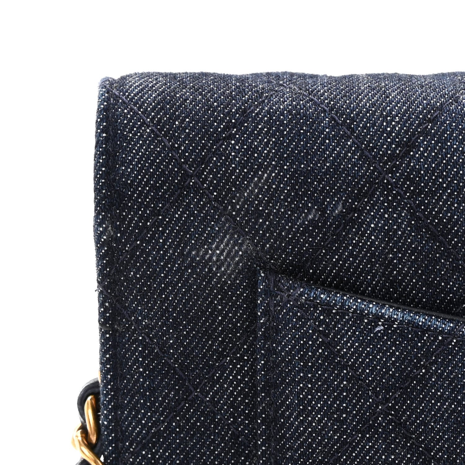 Chanel Denim Quilted Reissue Wallet On Chain WOC Blue 17 of 17