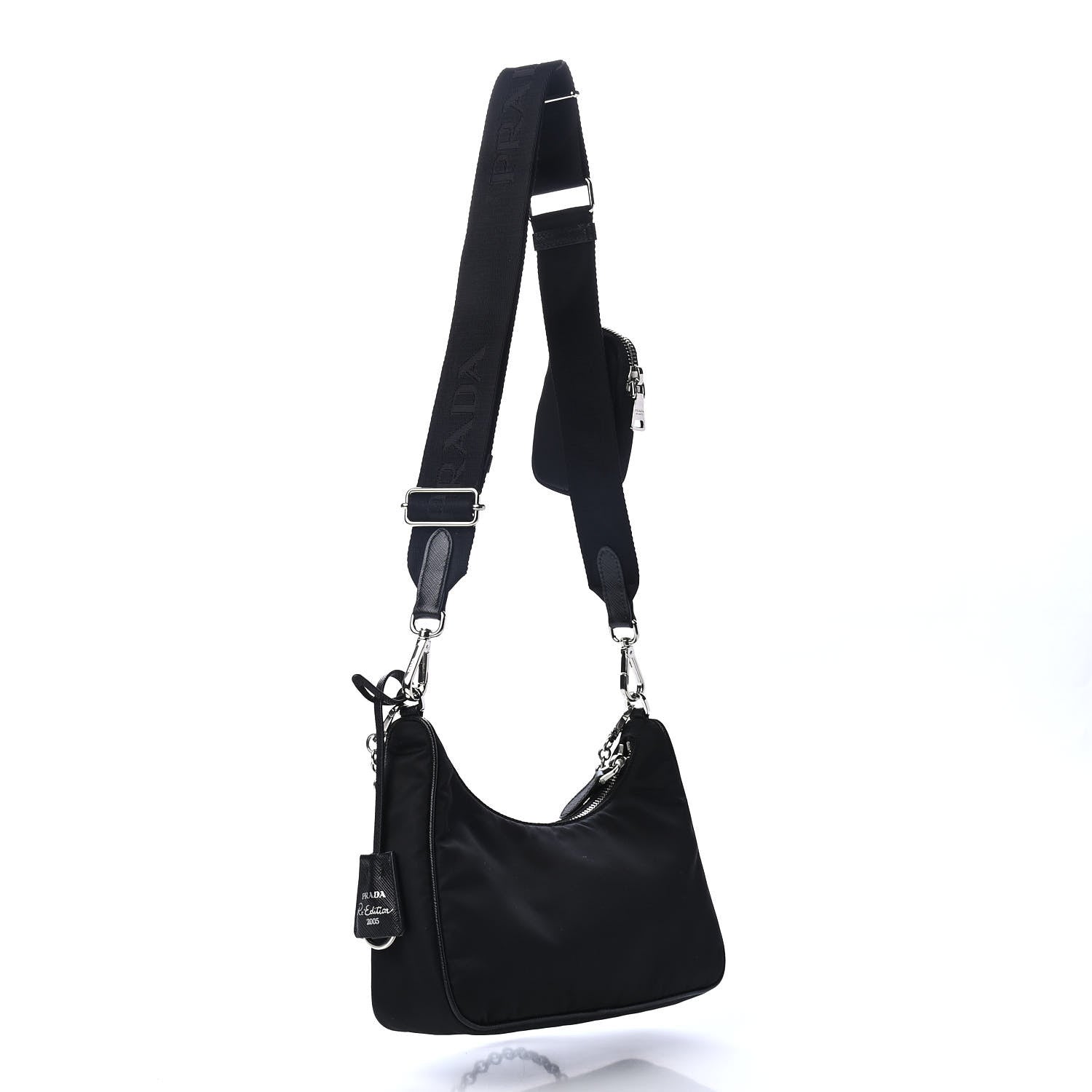 Prada Nylon Re-Edition 2005 Shoulder Bag Black 3 of 5