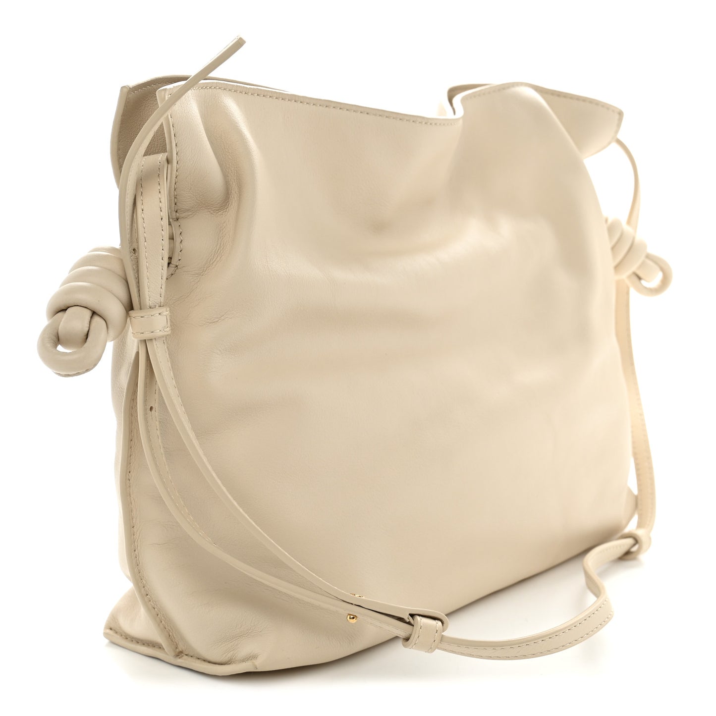 Nappa Flamenco Knot Clutch Angora