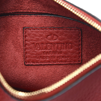 Valentino Garavani Grained Calfskin C-Rockee Sagittarius Fringe Clutch Scarlet 6 of 8