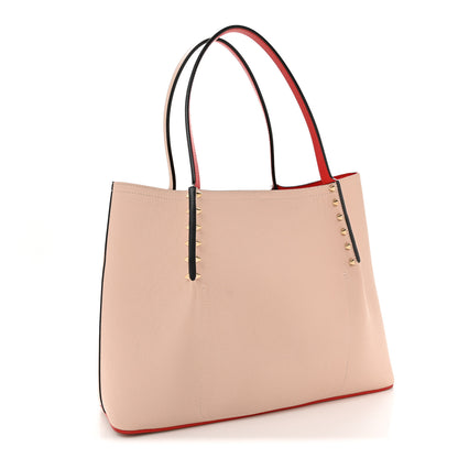 Christian Louboutin Calfskin Spiked Small Cabarock Shopper Tote Rose De Chine 3 of 10