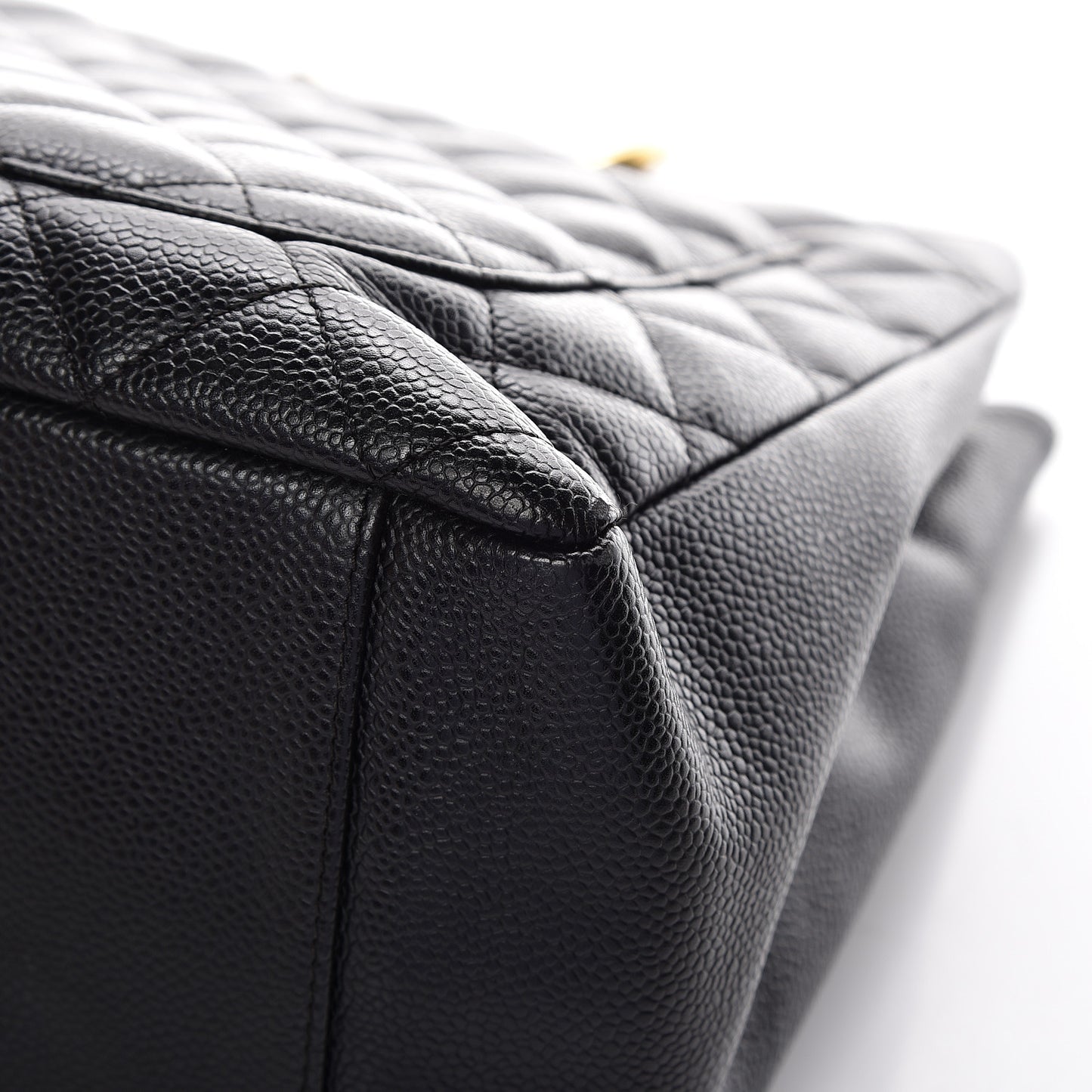 Caviar Quilted Grand Shopping Tote GST Black