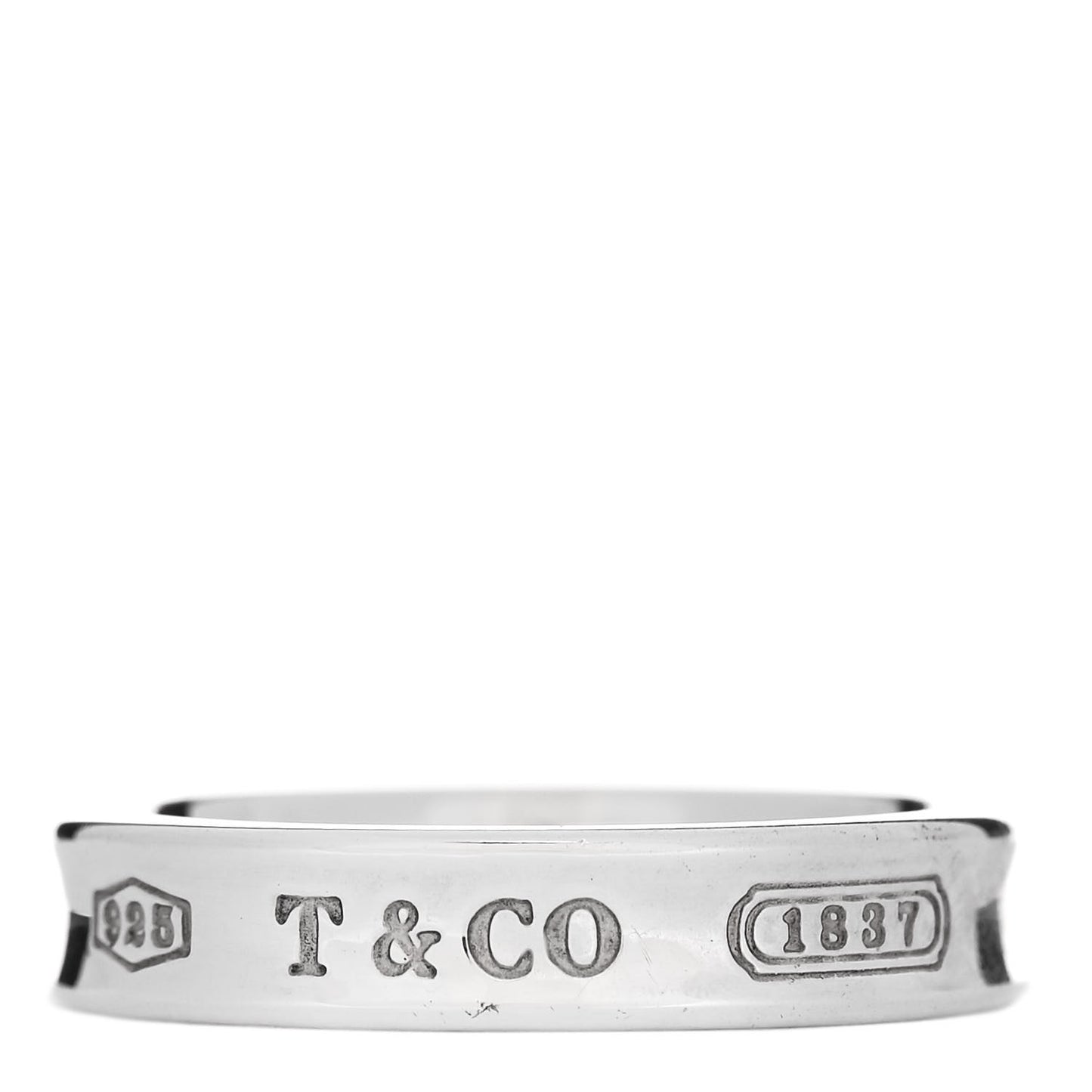 Sterling Silver Narrow 1837 Band Ring 50 5.5