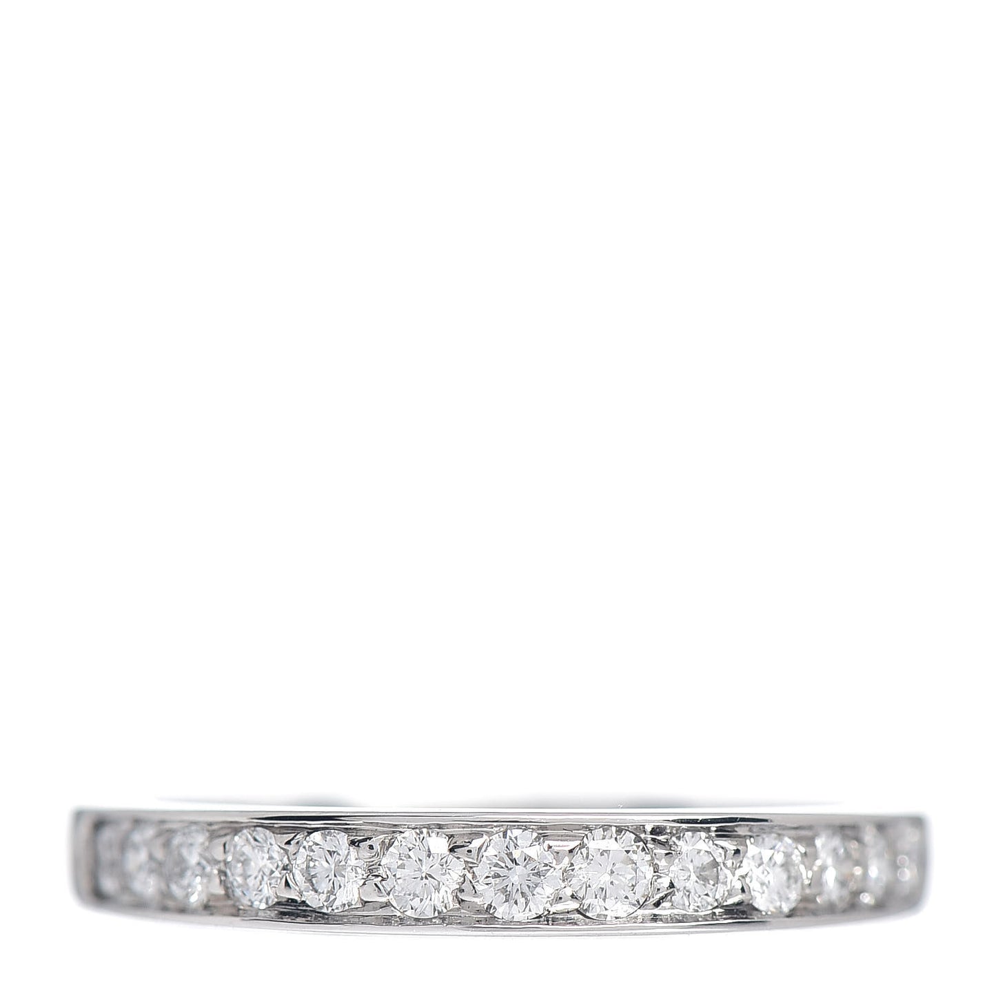Platinum Diamond .25ctw Half Circle Wedding Band Ring 49 5