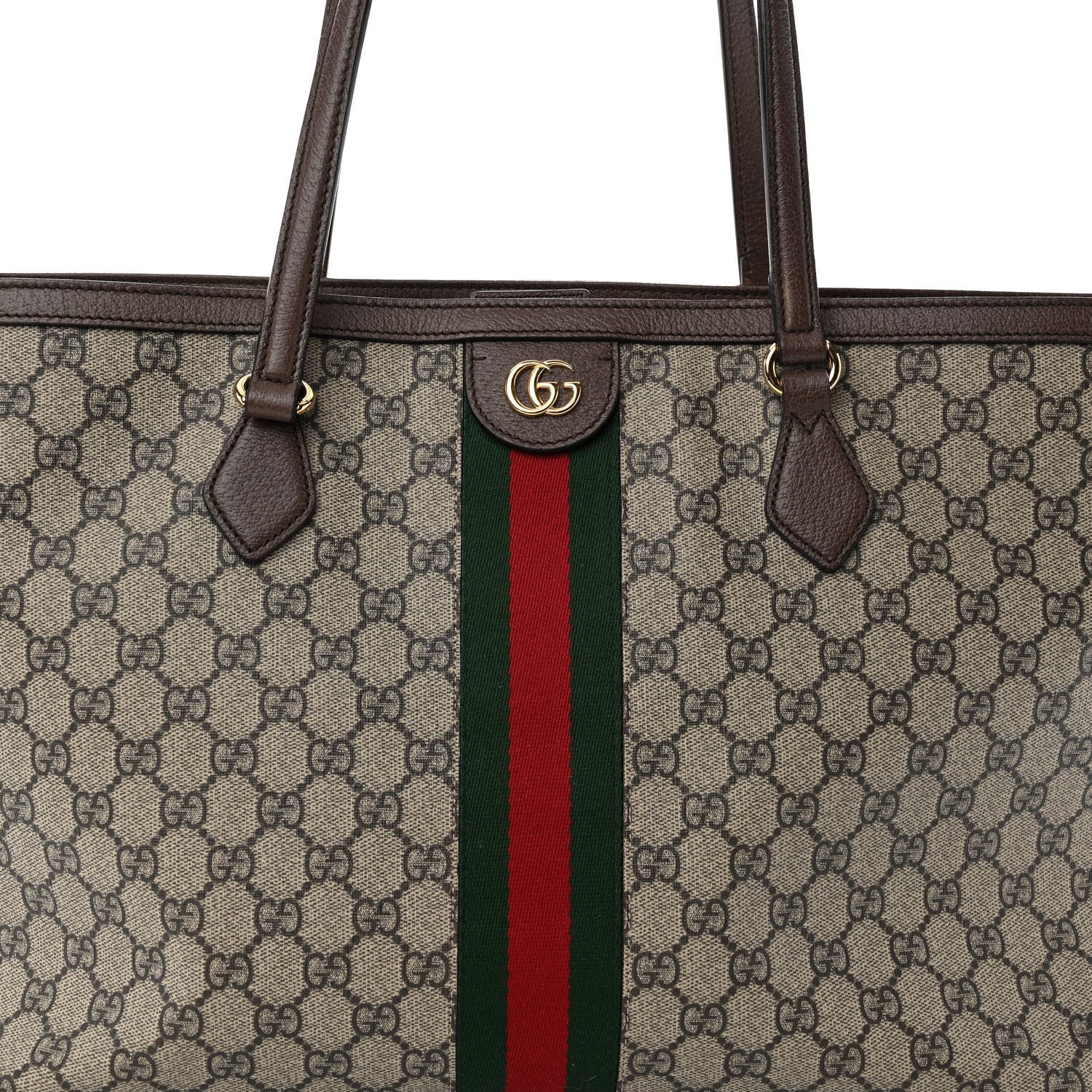 Gucci GG Supreme Monogram Medium Ophidia Shopping Tote Brown 8 of 10
