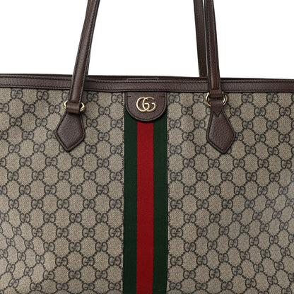 Gucci GG Supreme Monogram Medium Ophidia Shopping Tote Brown 8 of 10