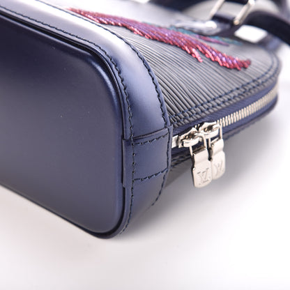 Louis Vuitton Epi Sequins Flame Alma Nano Blue Nuit 8 of 9
