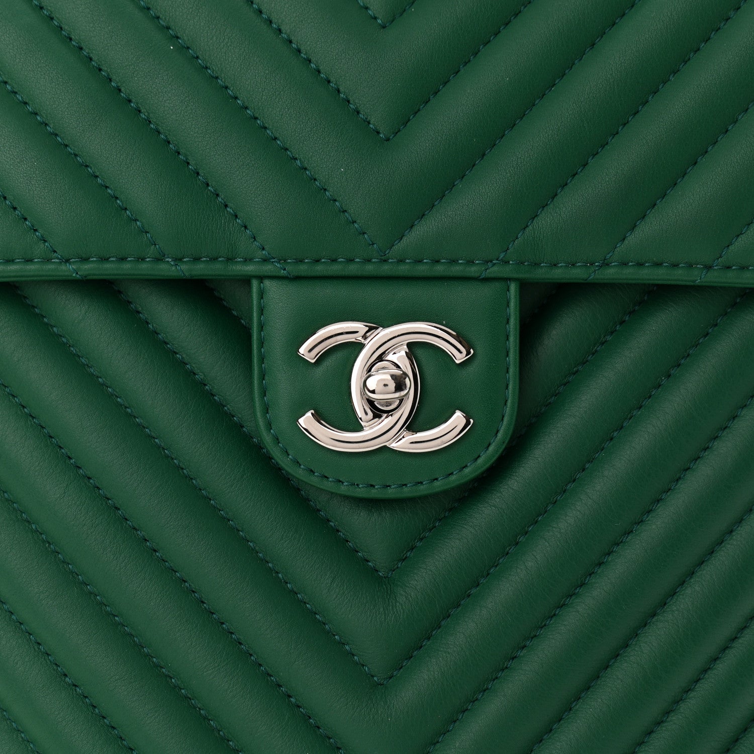 Chanel Lambskin Chevron Quilted Small Urban Spirit Backpack Green 8 of 10